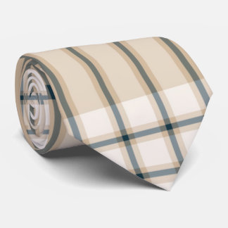 薄茶色の剥ぎ取りエレガントタータンチェック格子首タイ ネクタイ