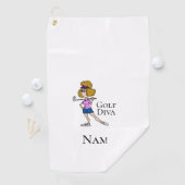 薄茶色の女性ゴルフディーバゴルフタオル ゴルフタオル (インサイチュ)