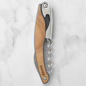 薄茶色の木フェイクモノグラム ソムリエナイフ (裏面)