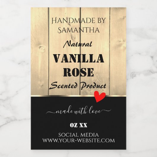 薄茶色の木板製品包装ラベル フードラベル (シングルラベル)