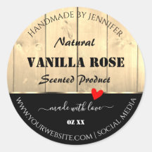 薄茶色の木板製品包装ラベル