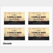 薄茶色の木板製品包装ラベル 長方形シール (シート)