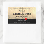 薄茶色の木板製品包装ラベル 長方形シール (バッグ)