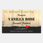 薄茶色の木板製品包装ラベル 長方形シール (正面)