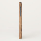 薄茶色の木目パーソナライズされた名 Case-Mate iPhoneケース (裏面/左)