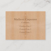 薄茶色の木目木目大工モノグラム 名刺 (裏面)