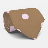 薄茶色の水玉模様 ネクタイ (ロール)