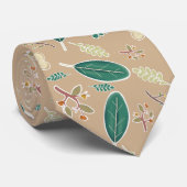 薄茶色の紅葉と枝のネックタイ ネクタイ (ロール)