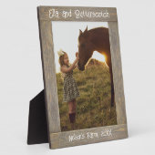 薄茶色の素朴木の板文字フォトフレーム フォトプラーク (側面)