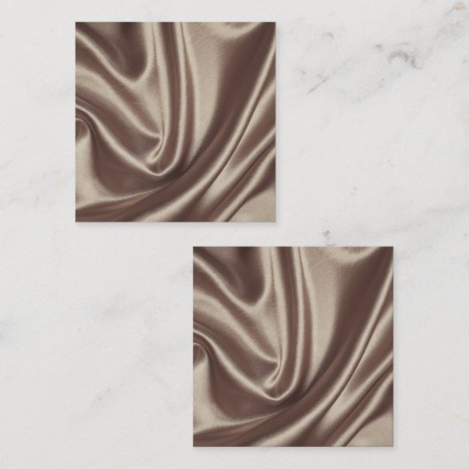 薄茶色の絹織物 スクエア名刺 (正面/裏面)