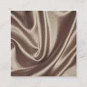 薄茶色の絹織物 スクエア名刺 (裏面)