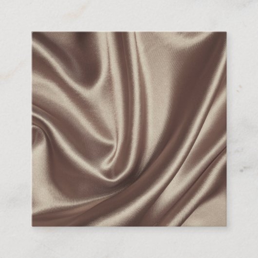 薄茶色の絹織物 スクエア名刺 (正面)