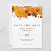 薄茶色の花 招待状 (正面)