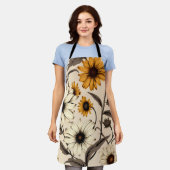 薄茶色の黒目のサザンズ エプロン (着用した状態)