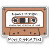 薄茶色オーディオカセットテープ シール (正面)