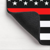 薄赤旗消防士アメリカ統一された マウスパッド (コーナー)