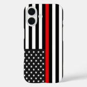 薄赤線アメリカ国旗 Case-Mate iPhoneケース (裏面)