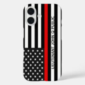 薄赤線アメリカ国旗 Case-Mate iPhoneケース (裏面)