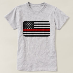 薄赤線アメリカ国旗 Tシャツ