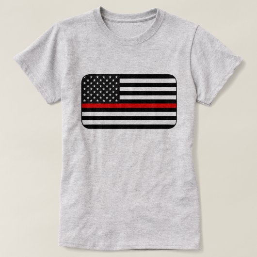 薄赤線アメリカ国旗 Tシャツ (デザイン正面)