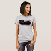 薄赤線アメリカ国旗 Tシャツ (正面フル)