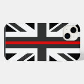薄赤線イギリス国旗 iPhoneケース (裏面横)