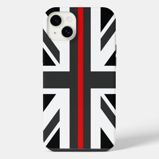 薄赤線イギリス国旗 iPhoneケース (裏面)