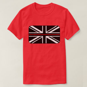 薄赤線イギリス国旗 Tシャツ