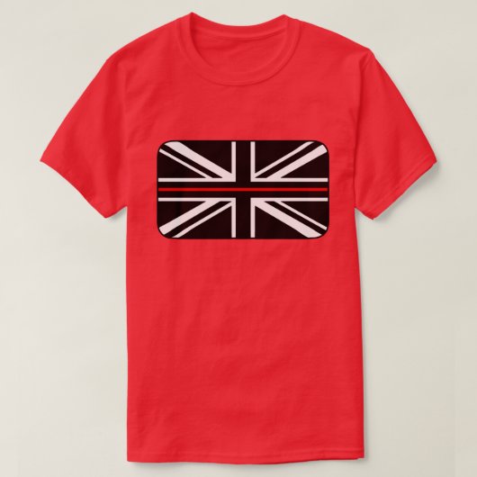 薄赤線イギリス国旗 Tシャツ (デザイン正面)