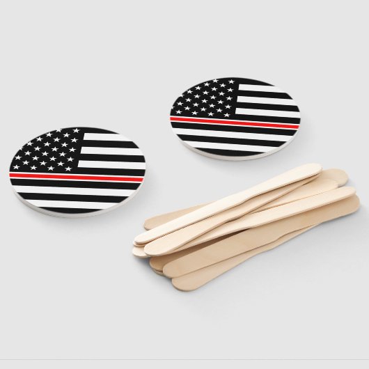 薄赤線国旗:消防士ヒーローメモリアル ハンドファン (組立なし)