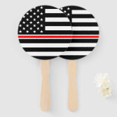 薄赤線国旗：消防士ヒーローメモリアル ハンドファン (正面&裏面)