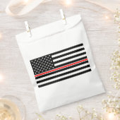 薄赤線国旗:消防士ヒーローメモリアル フェイバーバッグ (クリップ留めされた状態)
