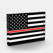 薄赤線国旗：消防士ヒーローメモリアル フォトブロック (左)