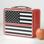 薄赤線国旗:消防士ヒーローメモリアル メタルランチボックス (インサイチュ)