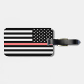 薄赤線国旗:消防士ヒーローメモリアル ラゲッジタグ (裏面横)