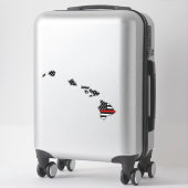 薄赤線旗ハワイ シール (スーツケース)