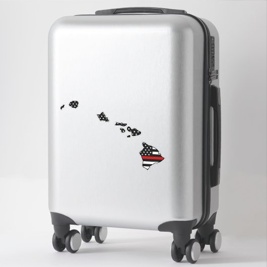 薄赤線旗ハワイ シール (スーツケース)