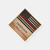 薄赤線消防士の退職 スタンダードカクテルナプキン (角)