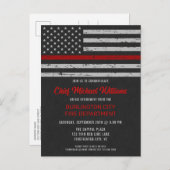 薄赤線消防士院消防 インビテーションポストカード (正面/裏面)