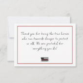 薄赤線USA国旗の戦闘機鑑賞 サンキューカード (裏面)