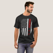 薄赤線USA国旗ナースナース愛国心 Tシャツ (正面フル)