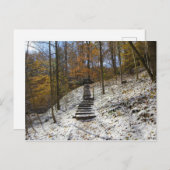 薄雪のヘムロックの断崖,インディアナ ポストカード (正面/裏面)