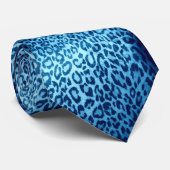 薄青いヒョウ ネクタイ (ロール)