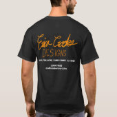 薄青いモンスター エイリアン キャラクター Tシャツ (裏面)