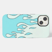 薄青い炎 iPhoneケース (裏面横)