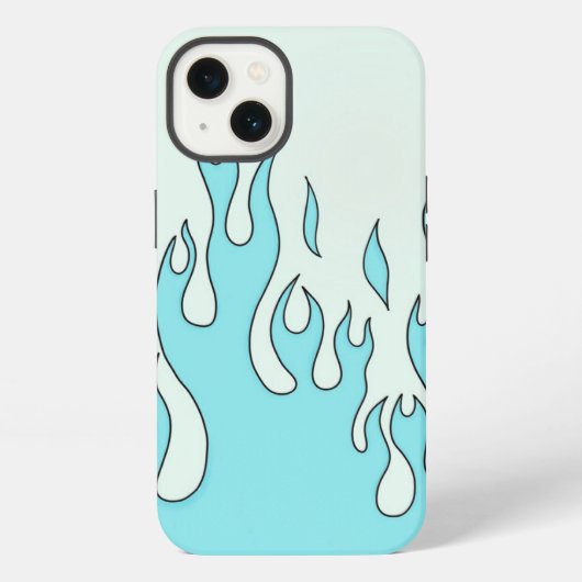薄青い炎 iPhoneケース (裏面)