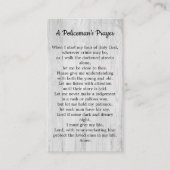 薄青い線の警察官の祈りの言葉 名刺 (正面)