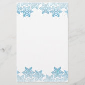薄青スノーフレーク縁ど 便箋 (正面)