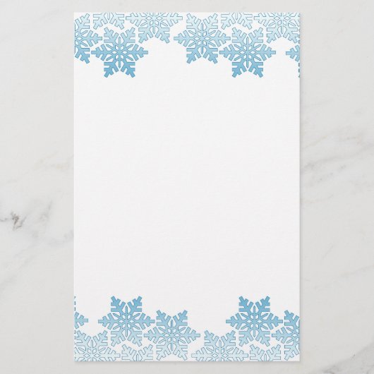 薄青スノーフレーク縁ど 便箋 (正面)