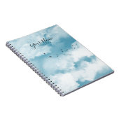 薄青パーソナライズされたの夏の雲 ノートブック (右側)